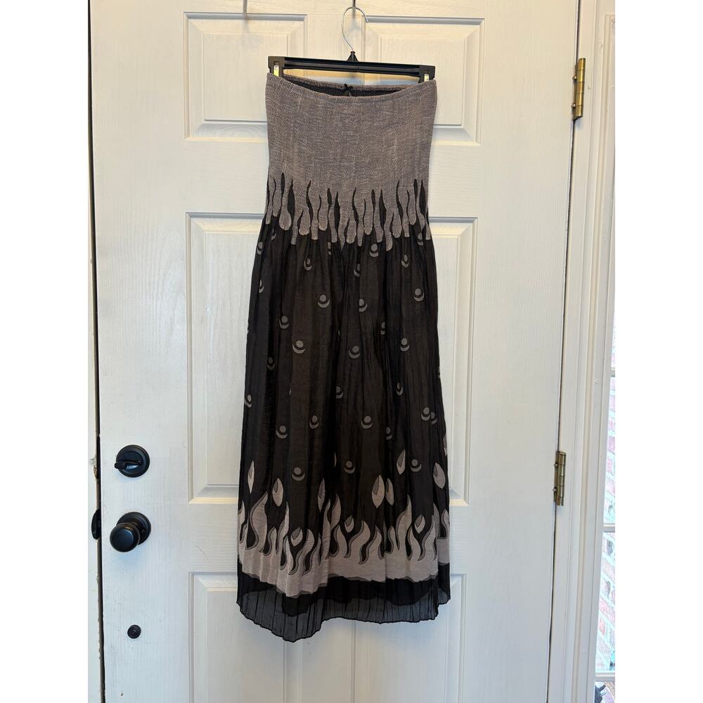 Lapis Anthropoligie Maxi tube top dress size S/M